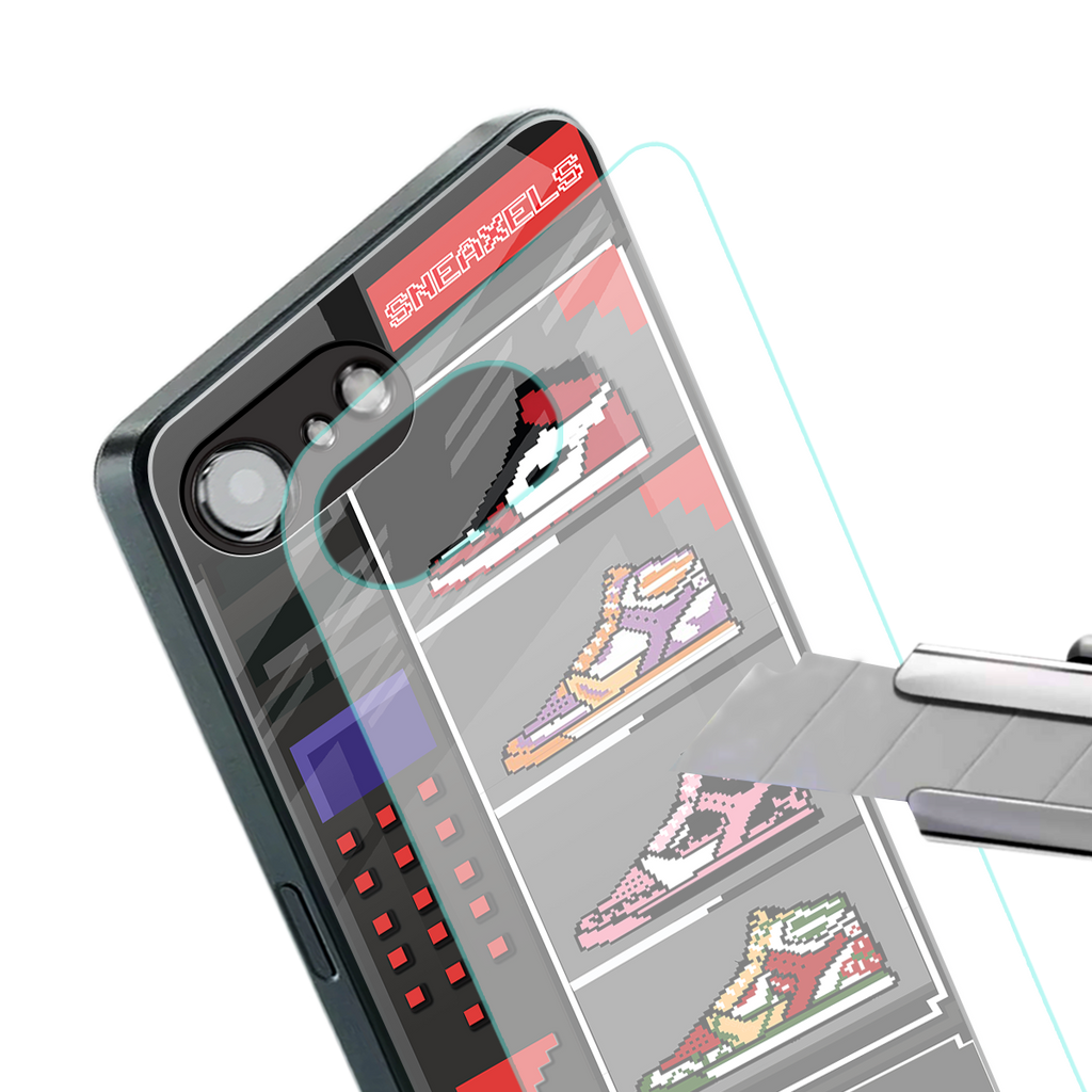 sneaxels back phone cover | glass case for iphone 16e
