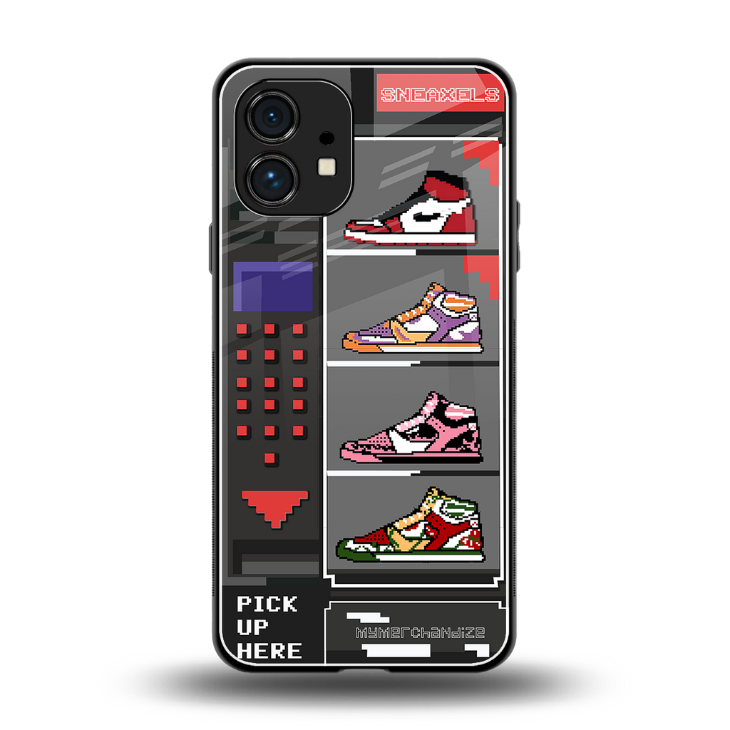 sneaxels back phone cover | glass case for nothing phone 1