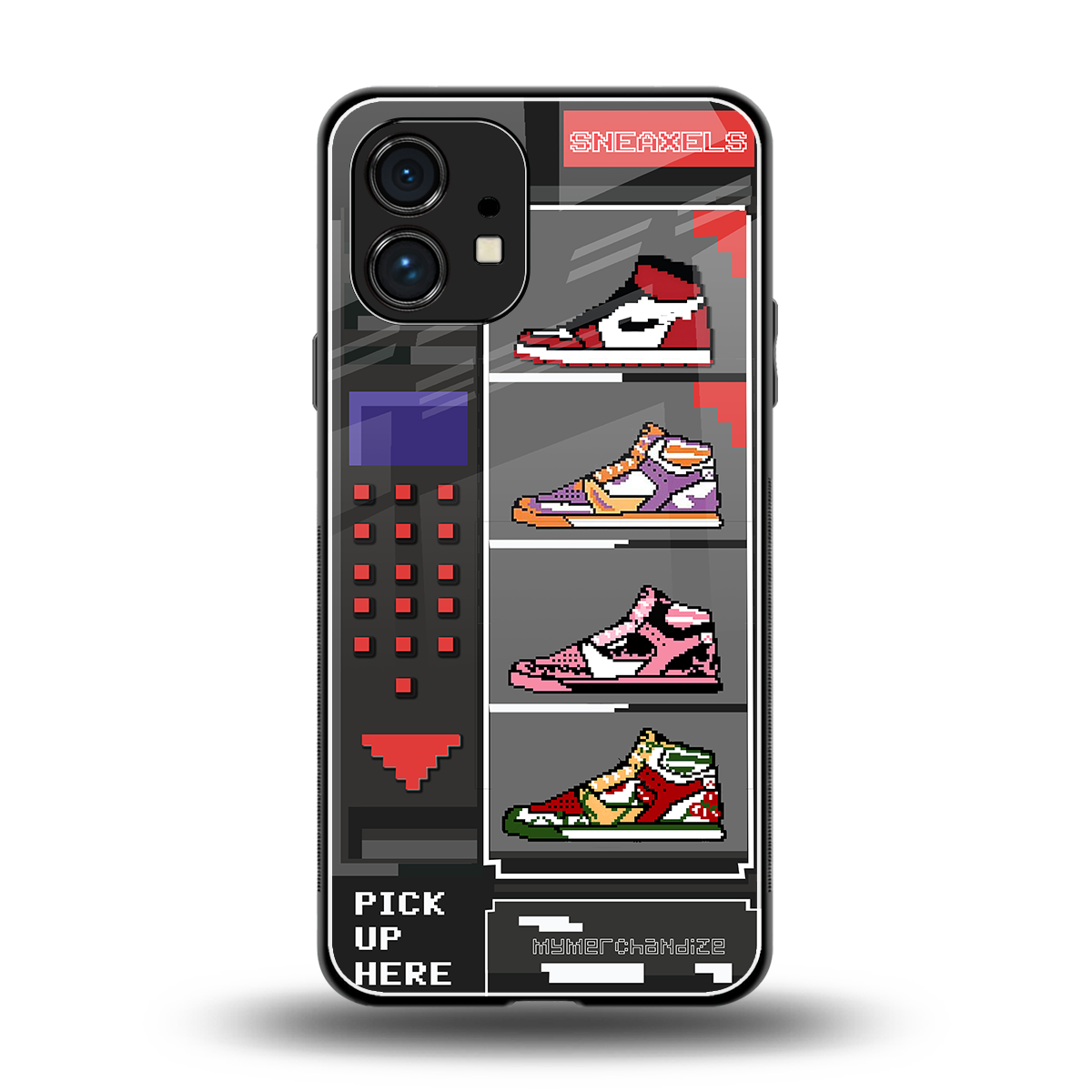 sneaxels back phone cover | glass case for nothing phone 1