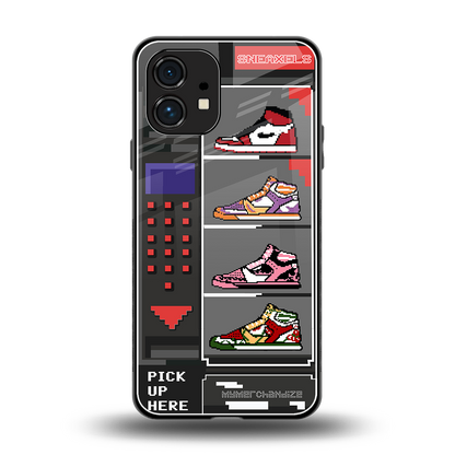 sneaxels back phone cover | glass case for nothing phone 1