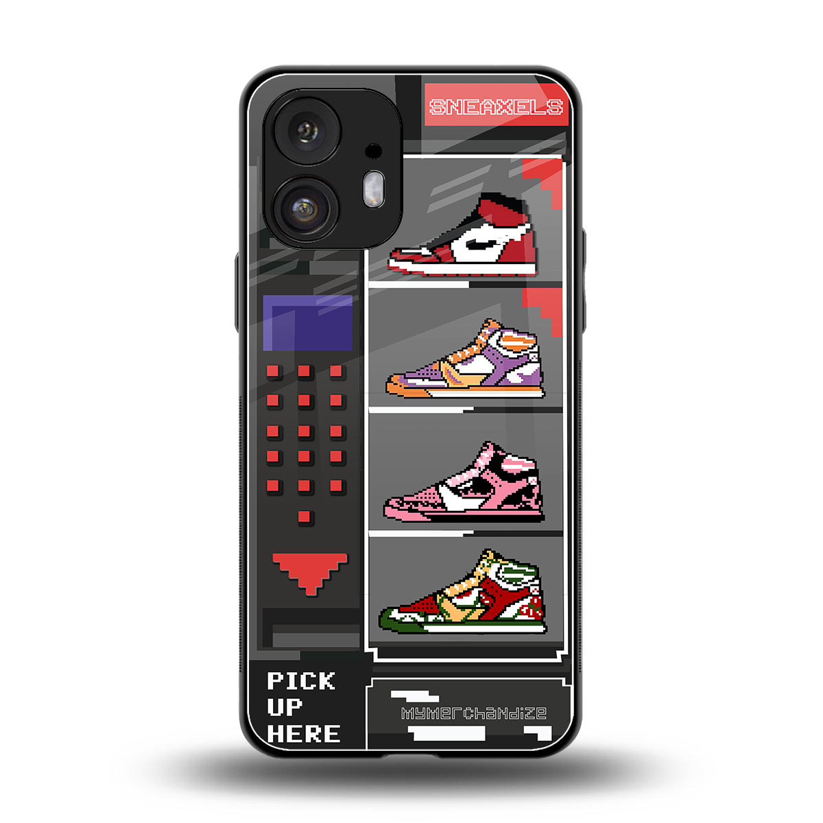 sneaxels back phone cover | glass case for nothing phone 2