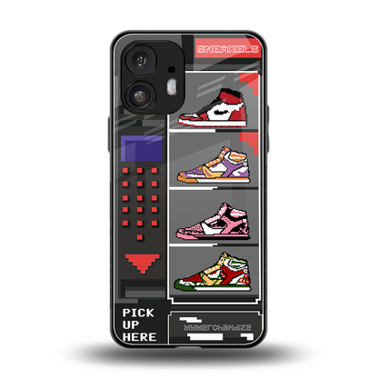 sneaxels back phone cover | glass case for nothing phone 2