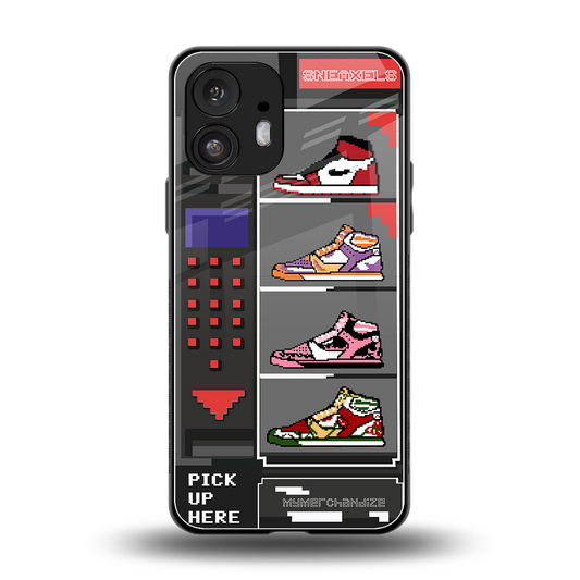 sneaxels back phone cover | glass case for nothing phone 2