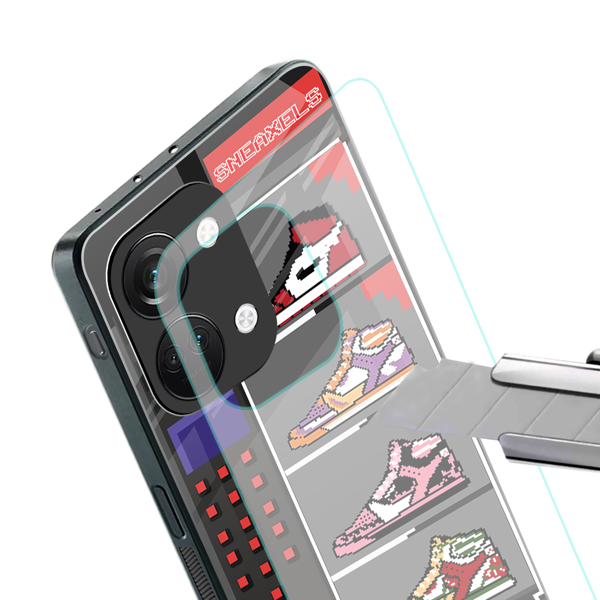 sneaxels back phone cover | glass case for oneplus nord 3