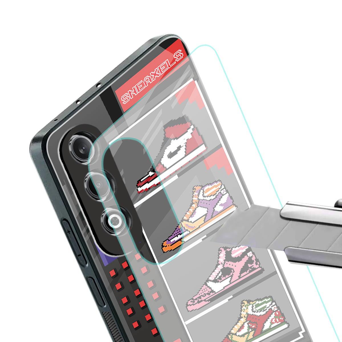 sneaxels back phone cover | glass case for oneplus nord ce 4