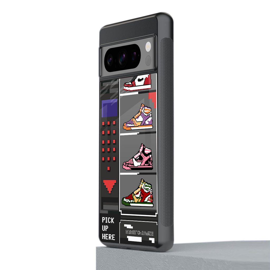 sneaxels back phone cover | glass case for google pixel 8 pro