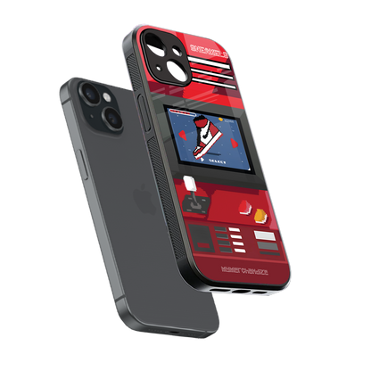 sneaxels red back phone cover | glass case for iphone 13 mini