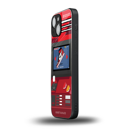 sneaxels red back phone cover | glass case for iphone 13 mini