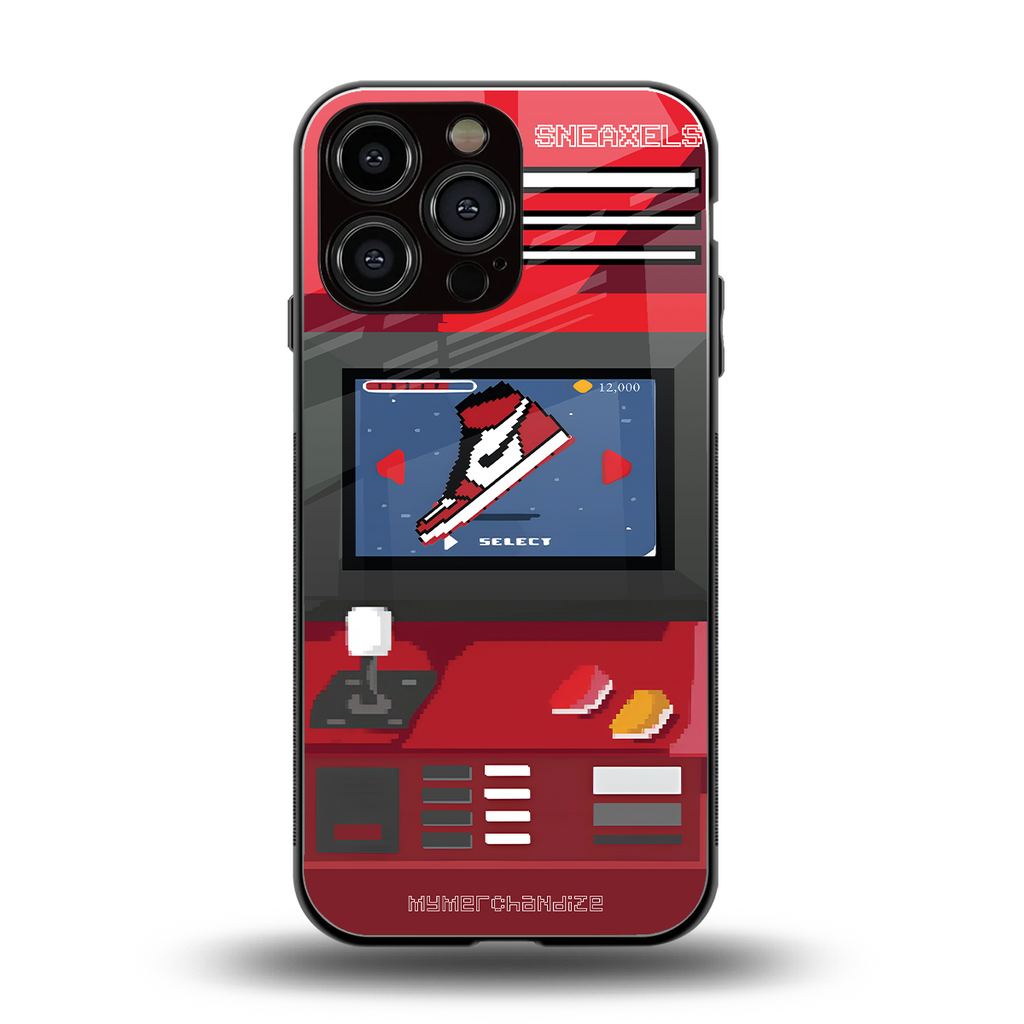 sneaxels red back phone cover | glass case for iphone 13 pro max