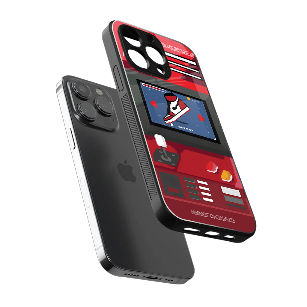 sneaxels red back phone cover | glass case for iphone 13 pro