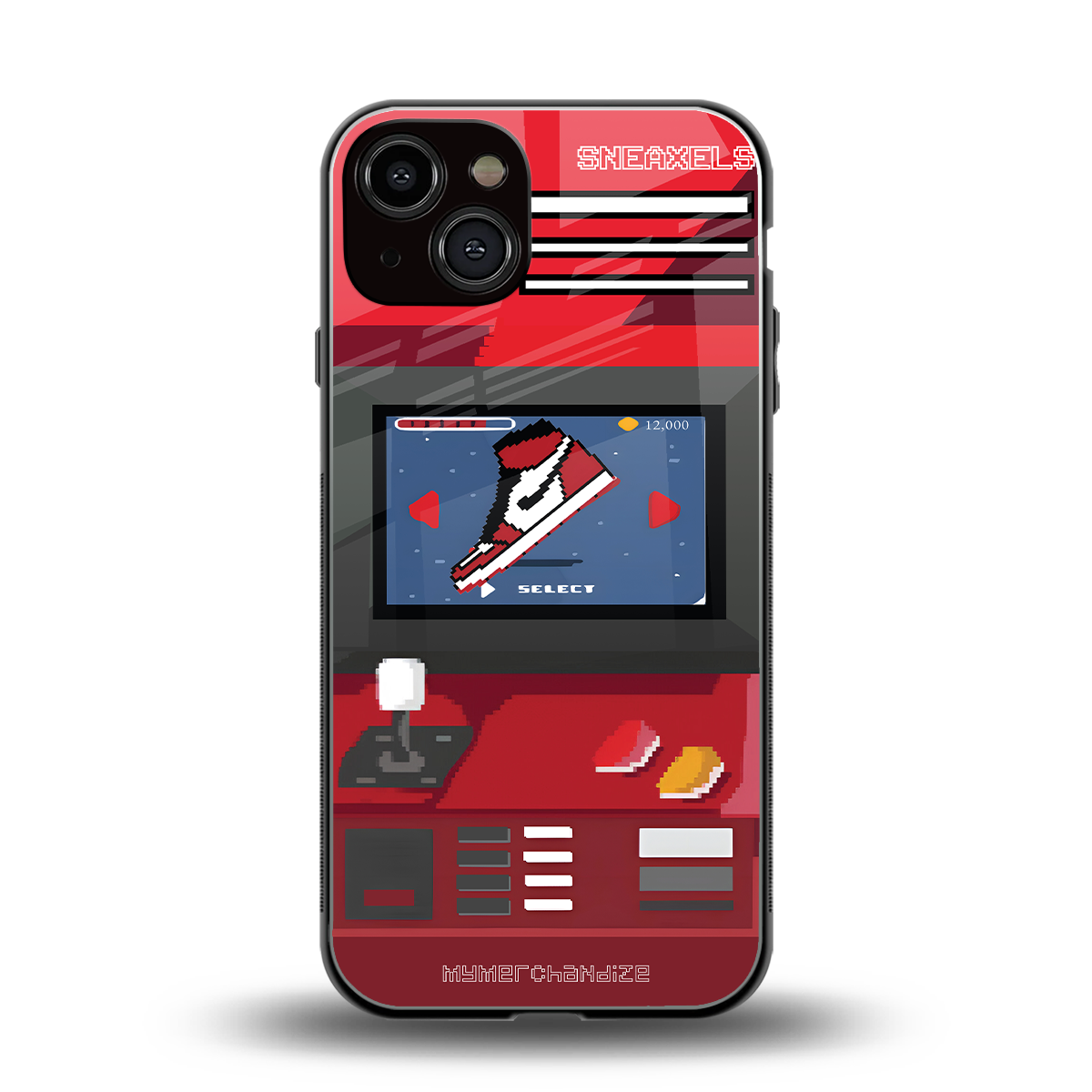 sneaxels red back phone cover | glass case for iphone 13
