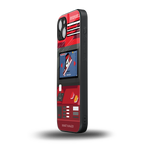 sneaxels red back phone cover | glass case for iphone 15 plus