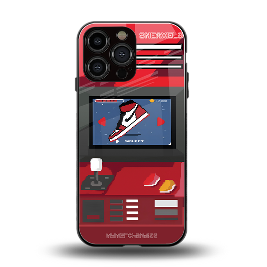 sneaxels red back phone cover | glass case for iphone 14 pro max