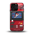 sneaxels red back phone cover | glass case for iphone 15 pro