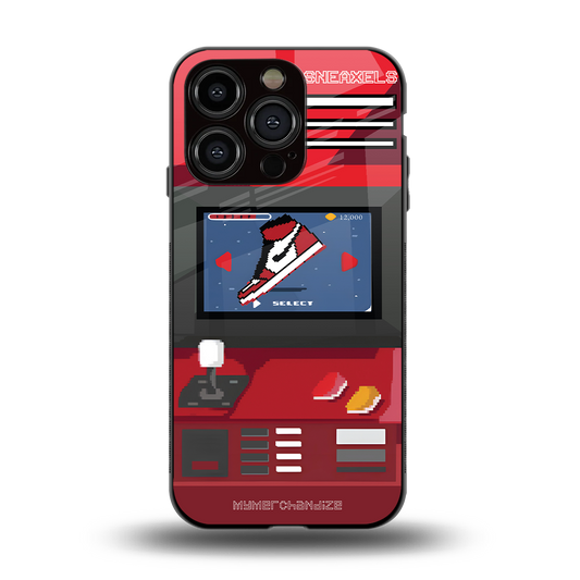 sneaxels red back phone cover | glass case for iphone 14 pro