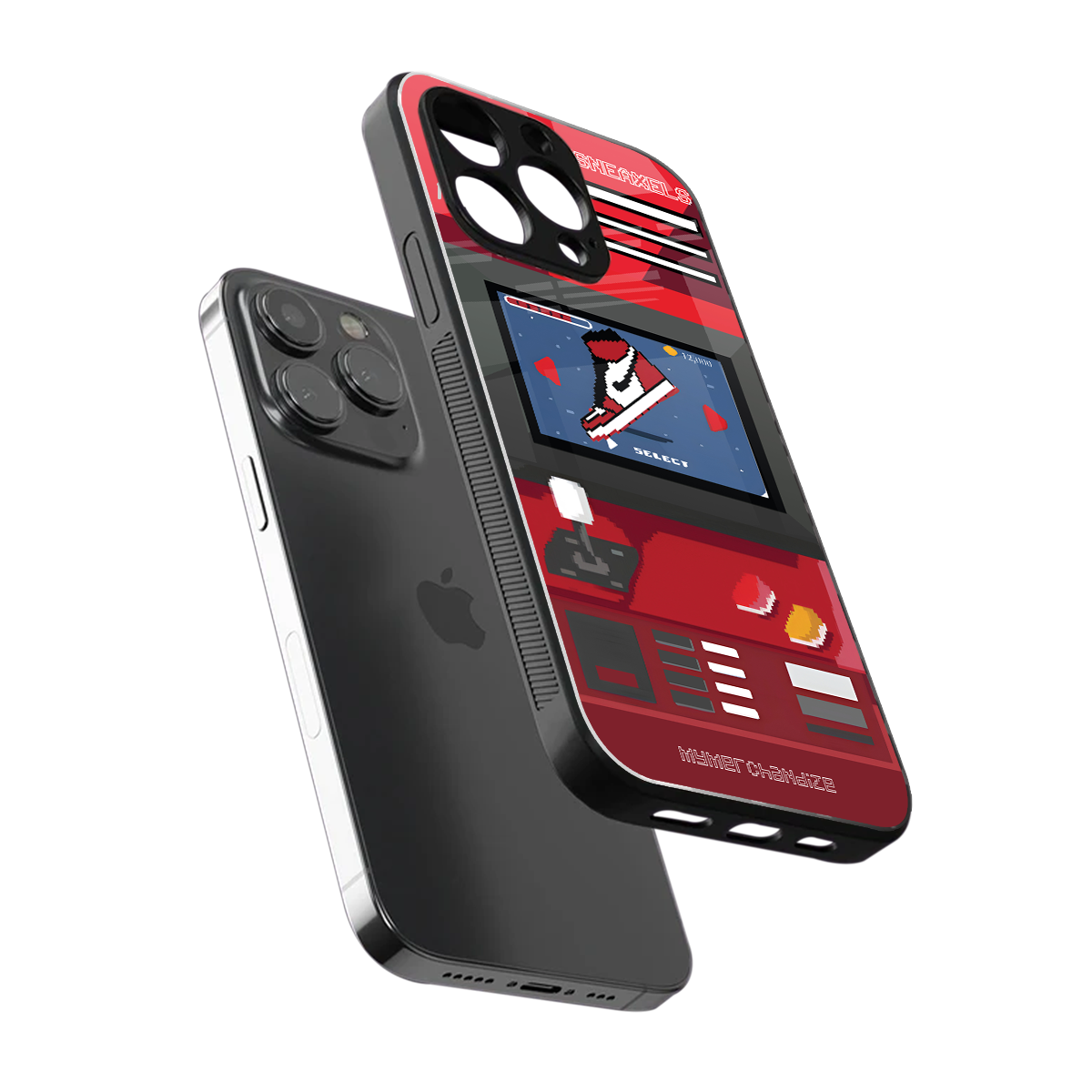 sneaxels red back phone cover | glass case for iphone 14 pro
