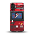 sneaxels red back phone cover | glass case for iphone 16 plus