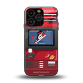 sneaxels red back phone cover | glass case for iphone 16 pro