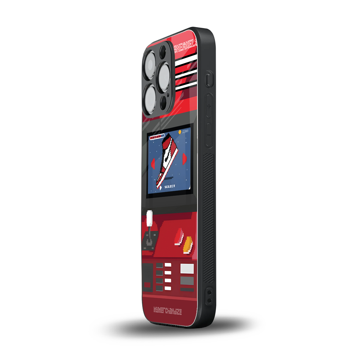 sneaxels red back phone cover | glass case for iphone 16 pro
