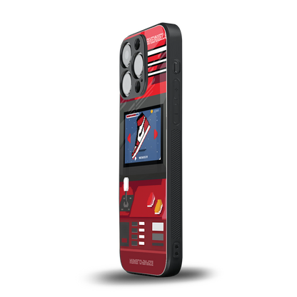 sneaxels red back phone cover | glass case for iphone 16 pro