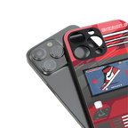 sneaxels red back phone cover | glass case for iphone 15 plus