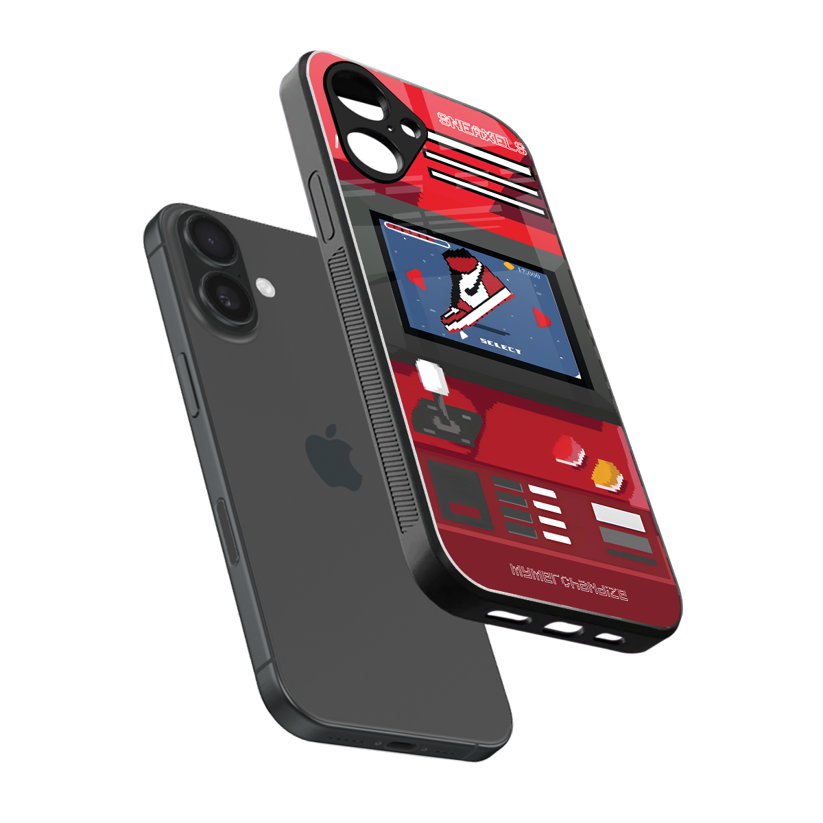 sneaxels red back phone cover | glass case for iphone 16