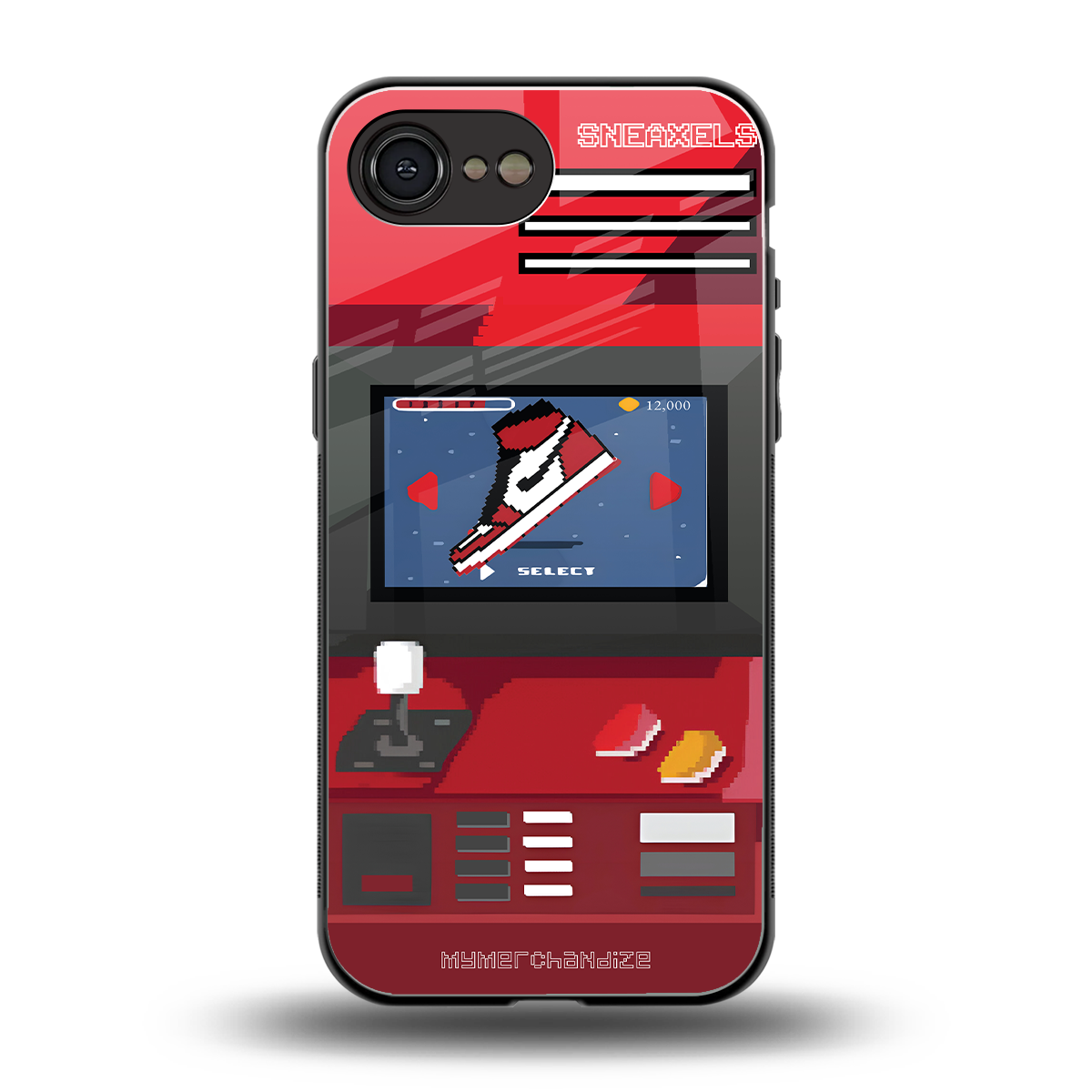 sneaxels red back phone cover | glass case for iphone 16e