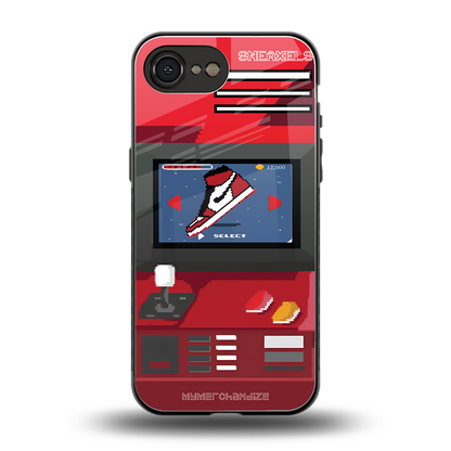 sneaxels red back phone cover | glass case for iphone 16e