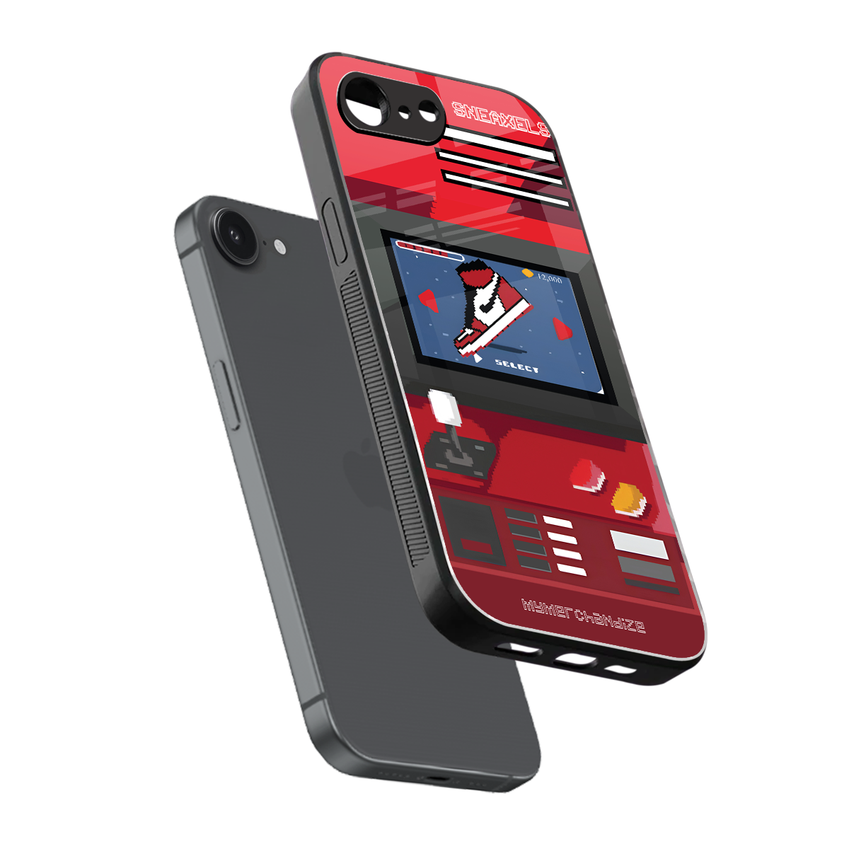 sneaxels red back phone cover | glass case for iphone 16e