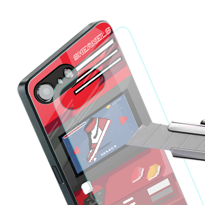 sneaxels red back phone cover | glass case for iphone 16e