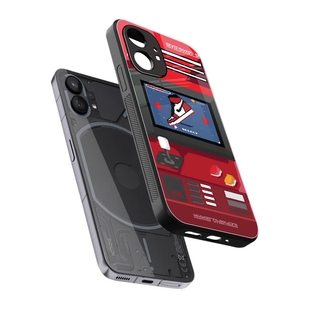 sneaxels red back phone cover | glass case for nothing phone 1