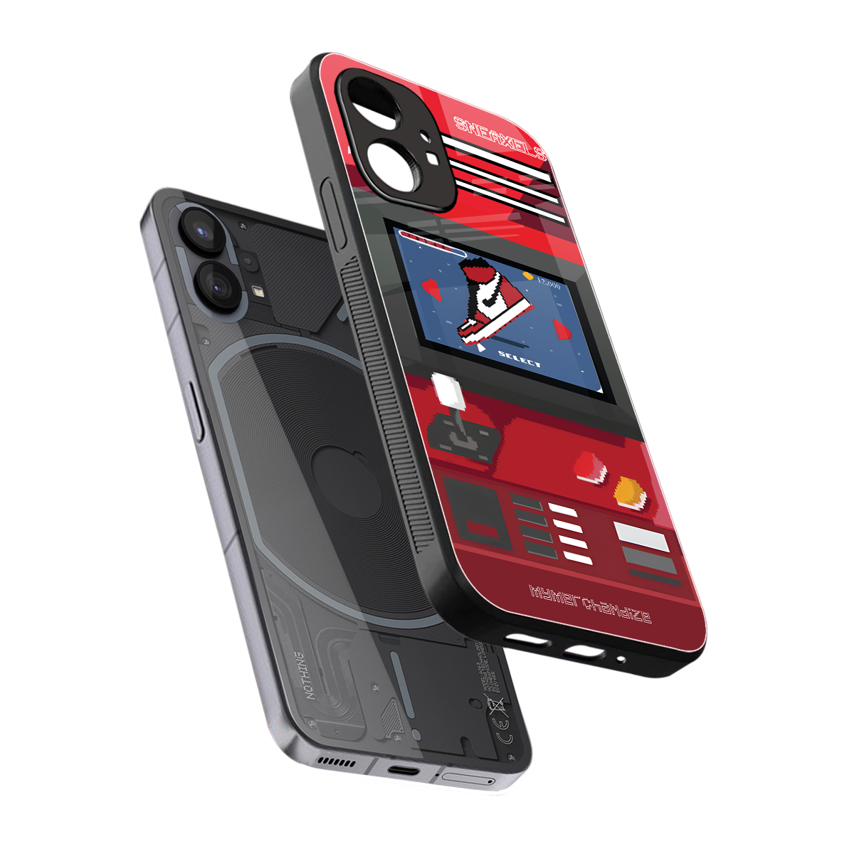 sneaxels red back phone cover | glass case for nothing phone 1