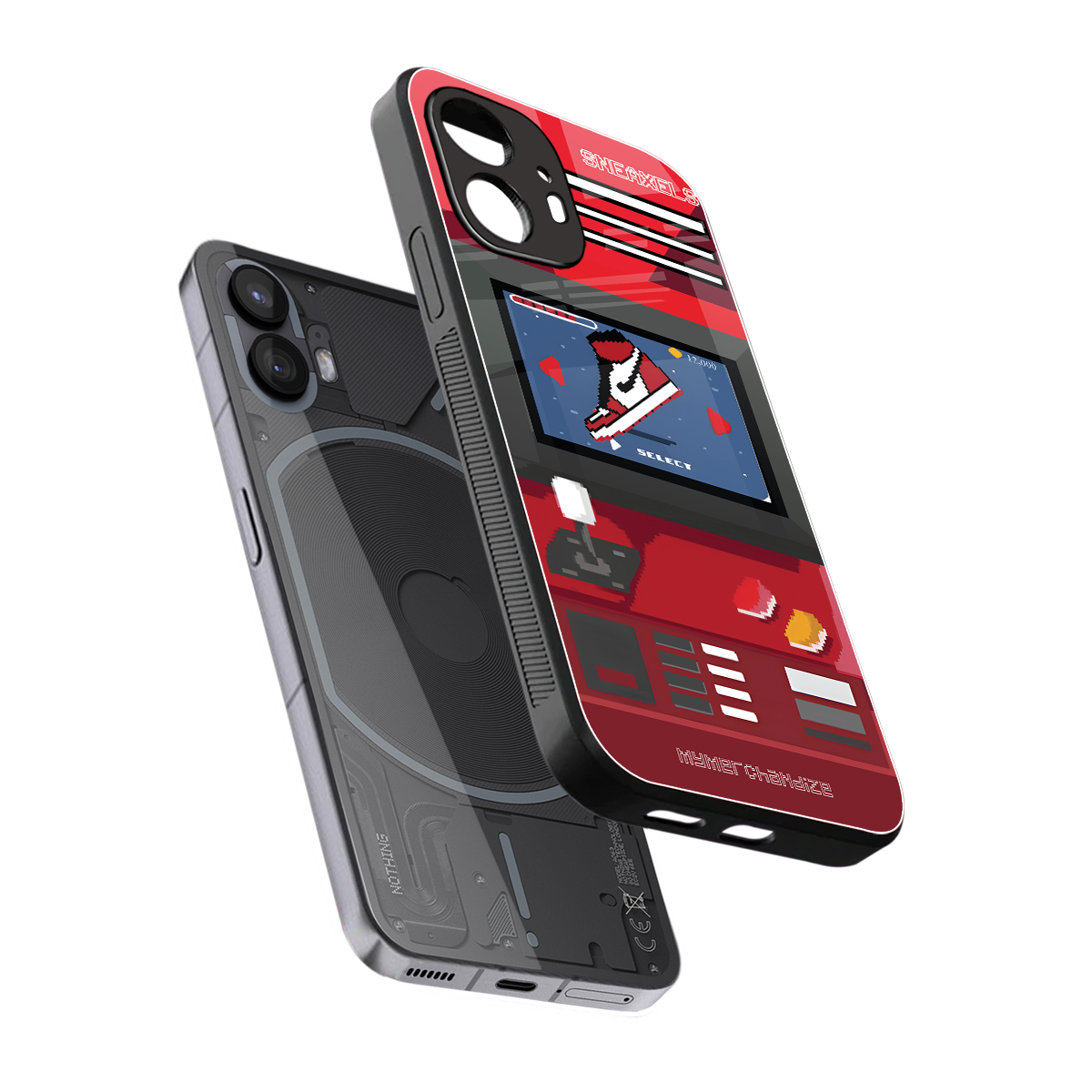 sneaxels red back phone cover | glass case for nothing phone 2