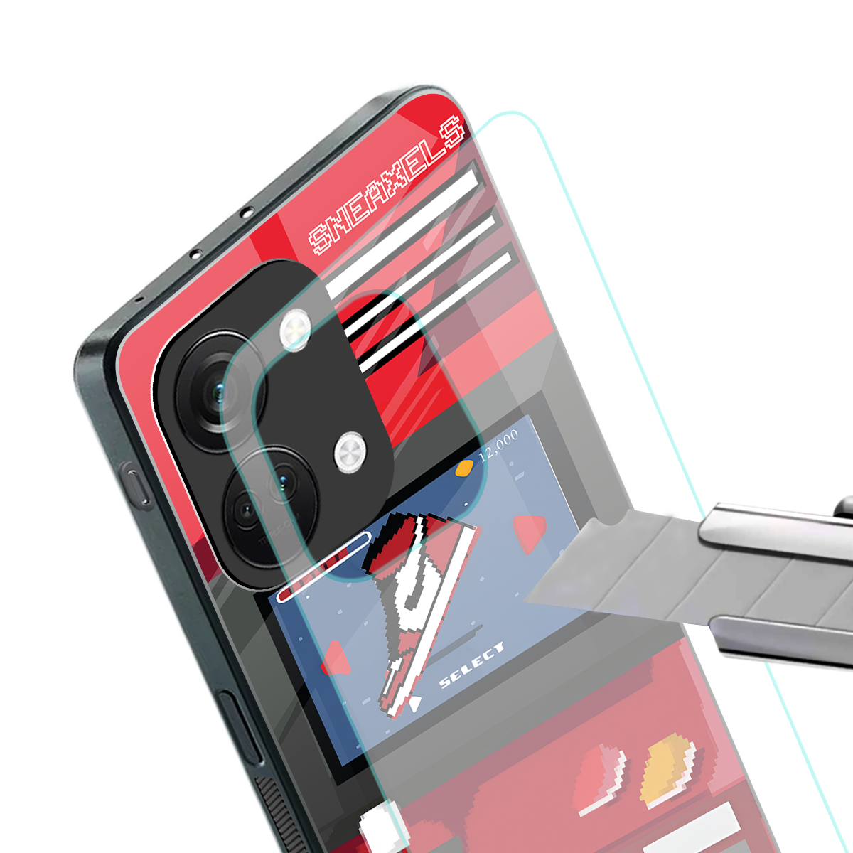 sneaxels red back phone cover | glass case for oneplus nord 3