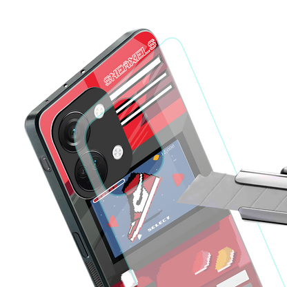 sneaxels red back phone cover | glass case for oneplus nord 3