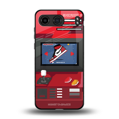 sneaxels red back phone cover | glass case for oneplus nord 4