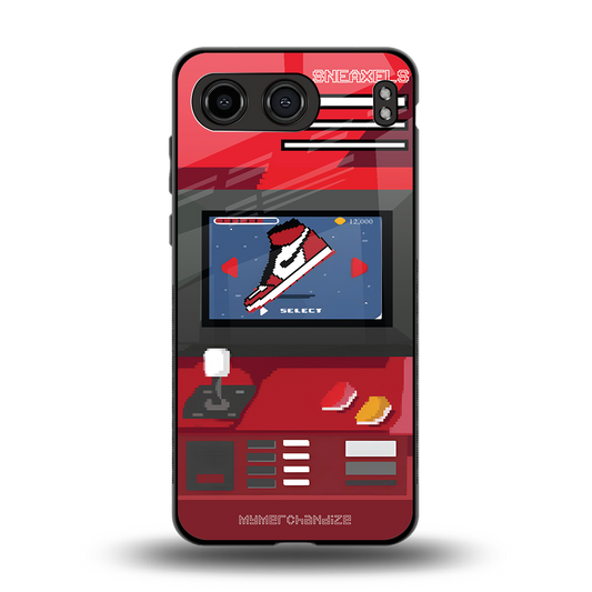sneaxels red back phone cover | glass case for oneplus nord 4