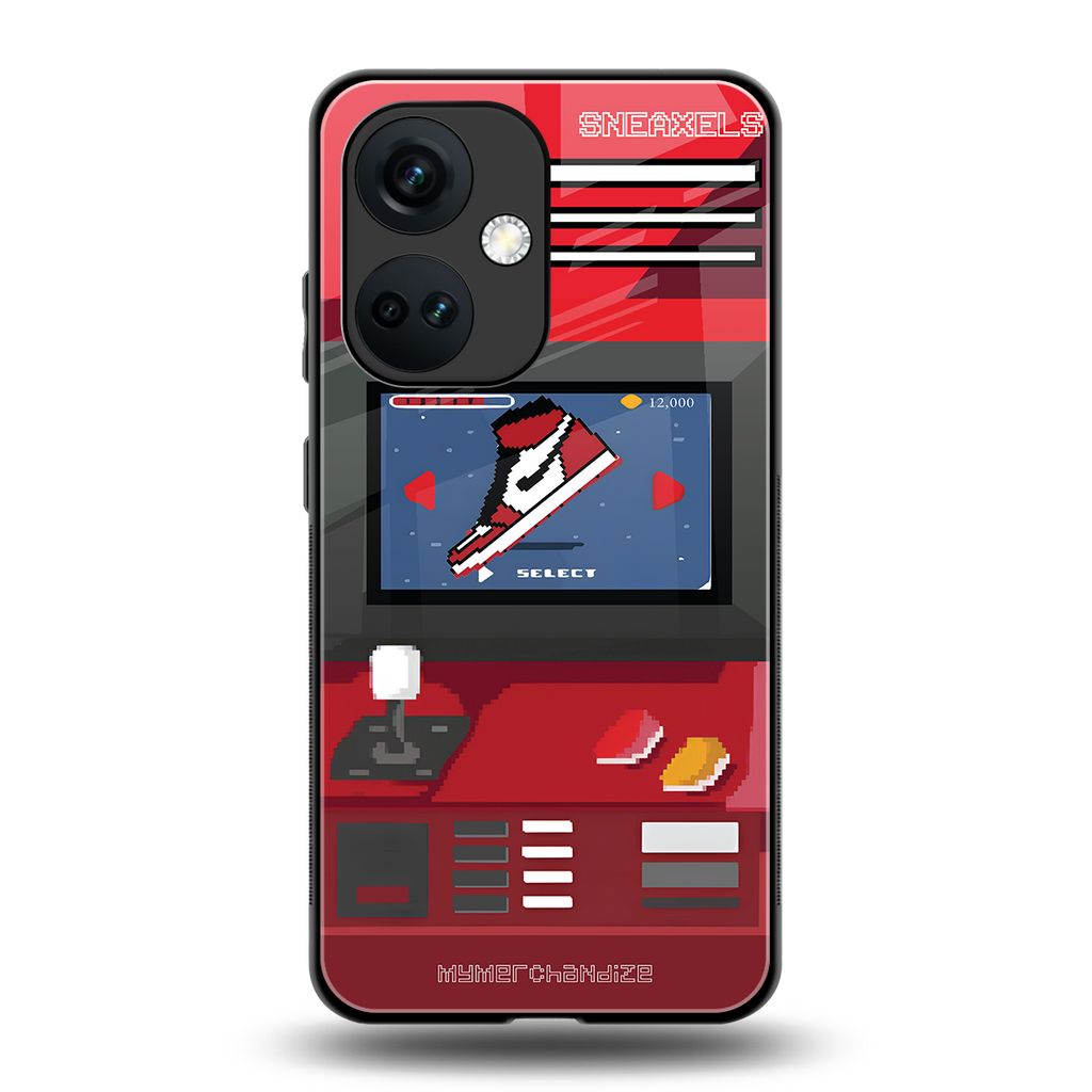 sneaxels red back phone cover | glass case for oneplus nord ce 3