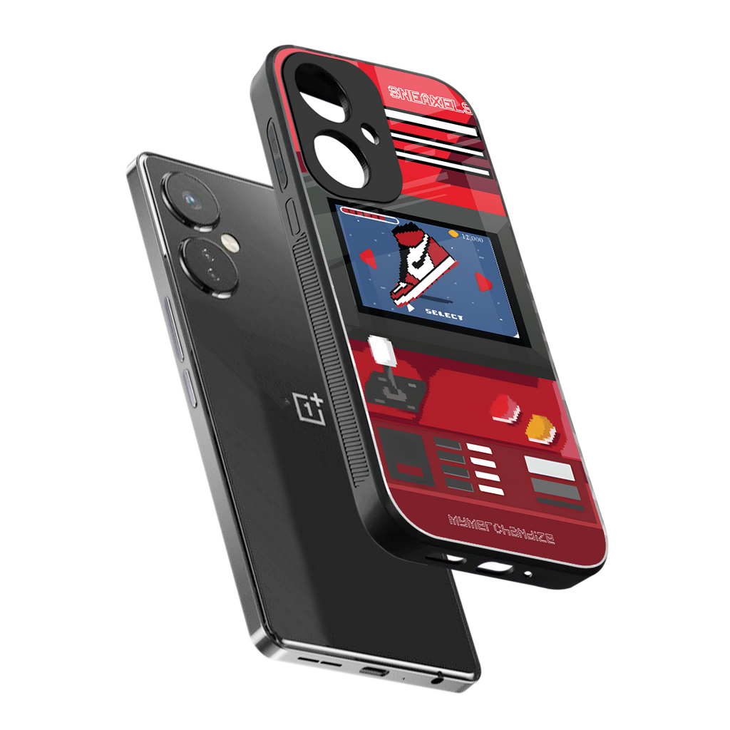 sneaxels red back phone cover | glass case for oneplus nord ce 3