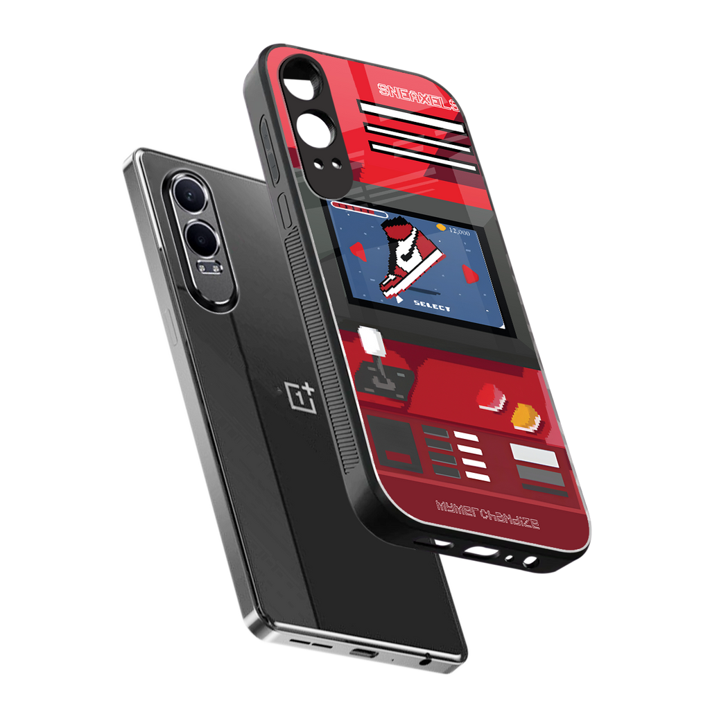 sneaxels red back phone cover | glass case for oneplus nord ce 4 lite