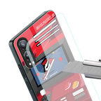 sneaxels red back phone cover | glass case for oneplus nord ce 4 lite
