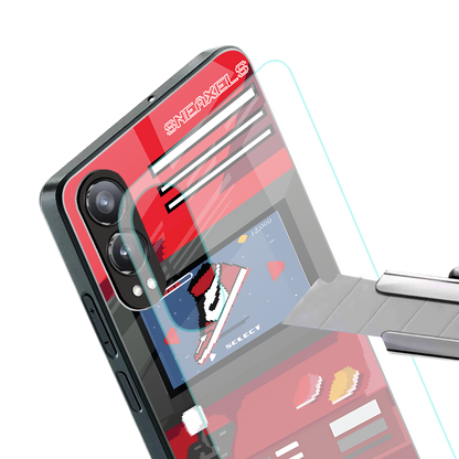sneaxels red back phone cover | glass case for oneplus nord ce 4 lite