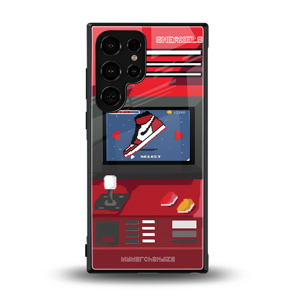 sneaxels red back phone cover | glass case for samsung galaxy s23 ultra