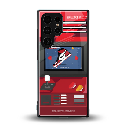 sneaxels red back phone cover | glass case for samsung galaxy s23 ultra