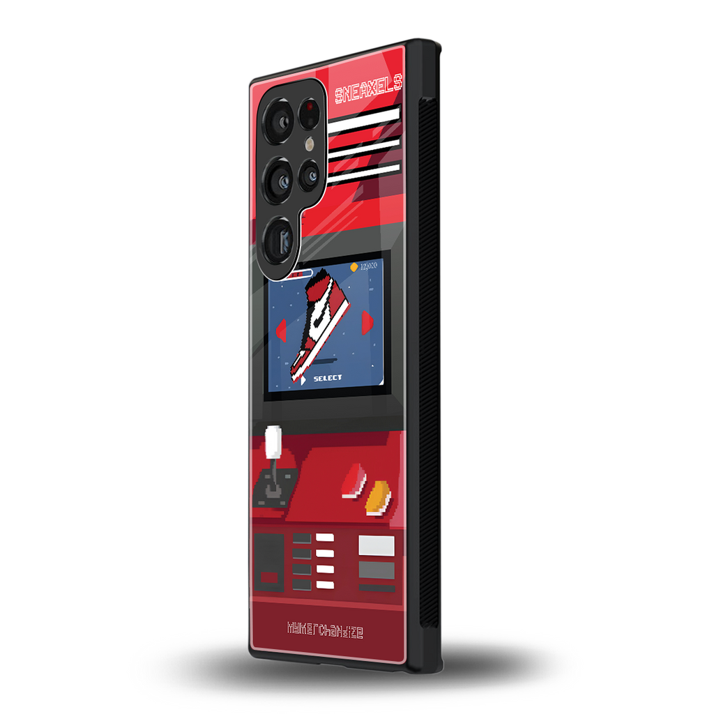 sneaxels red back phone cover | glass case for samsung galaxy s23 ultra