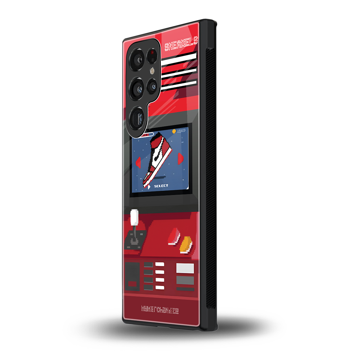 sneaxels red back phone cover | glass case for samsung galaxy s23 ultra