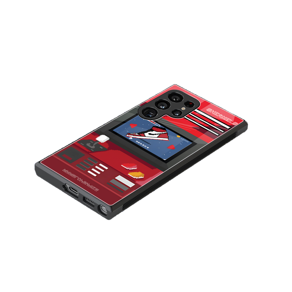 sneaxels red back phone cover | glass case for samsung galaxy s23 ultra