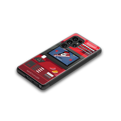 sneaxels red back phone cover | glass case for samsung galaxy s25 ultra