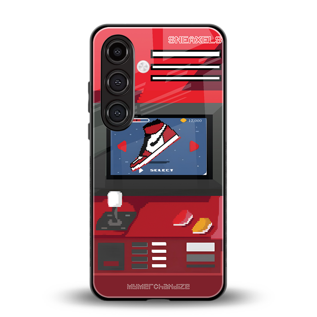 sneaxels red back phone cover | glass case for samsung galaxy s24 fe