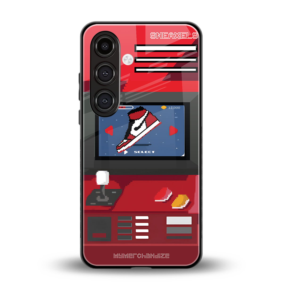 sneaxels red back phone cover | glass case for samsung galaxy s23 plus
